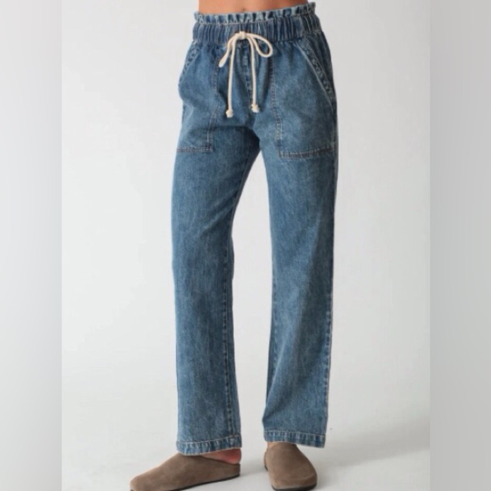 Electric & Rose drawstring denim pants